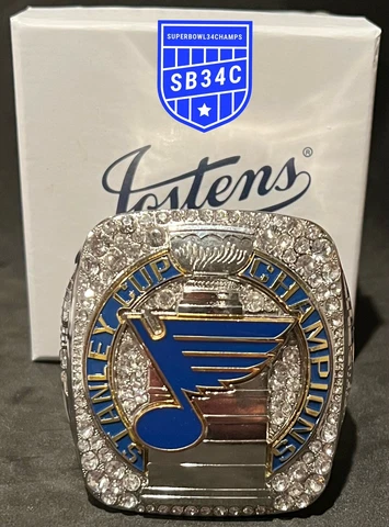 St. Louis Blues 2019 Stanley Cup Ring Paperweight Jostens Champions Play Gloria Cover