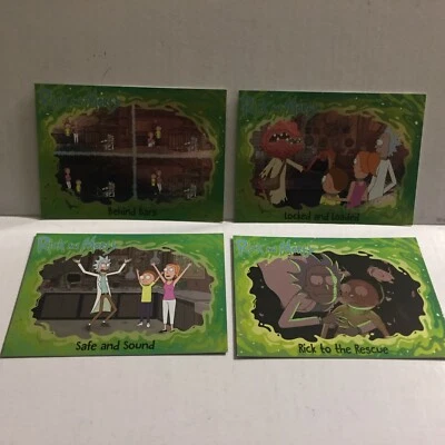 4 Random Rick & Morty Season 2 Premium Trading Cards - Image 1 of 4