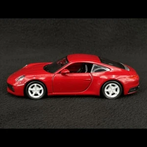 Carmine red PORSCHE 911 type 992 Carrera 4S Coupe Diecast Toy Car NEW in Box - Picture 1 of 10