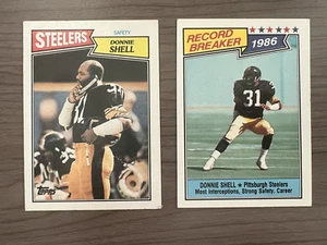 1987 Topps Football Card Pittsburgh Steelers Donnie Shell #7 #293 Set Break - Imagen 1 de 2