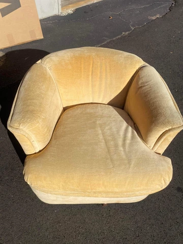 Vtg Drexel Heritage Swival Club Barrel Chair Mid Century Cover