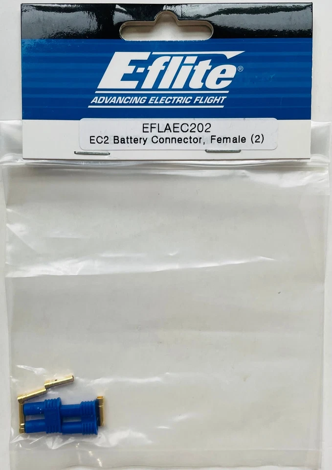 E-Flite EC2 Female Battery Connectors (2) EFLAEC202 - Image 1 of 1