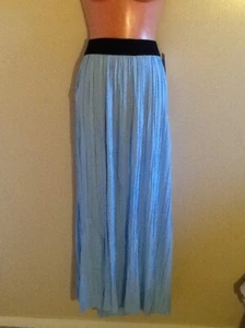 Women's Plus Size A Line Solid Stretch Pleated Full Long Maxi Skirt 2X - Picture 1 of 2