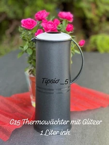 Tupperware® C15 Thermowächter, Thermoskanne, 1 L in Schwarz mit Glitzer*** RAR - Bild 1 von 5