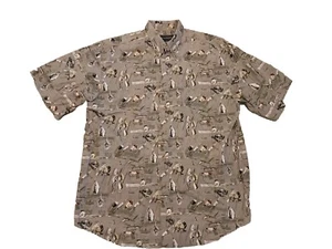 Señuelos y carretes de pesca con estampado Bit & Bridle talla M manga corta abotonados - Imagen 1 de 14
