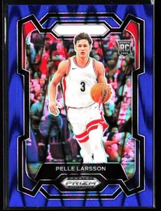 2024 Panini Prizm Draft Pelle Larsson Rookie Blue Seismic Prizm /149 Heat - Bild 1 von 2