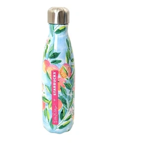 Lilly Pulitzer x Starbucks Limited Swell Bottle Squeezed Peach Water Thermos 17 - Picture 1 of 7