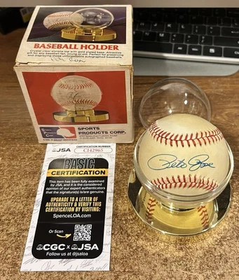 PETE ROSE Signed Baseball CINCINNATI REDS Official MLB Ball JSA COA - Image 1 of 4
