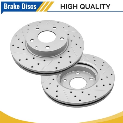 Rotores de freio dianteiros perfurados para 2014 2015-2021 Mazda 3 Mazda 3 Sport Mazda Cx-3 - Imagem 1 de 4