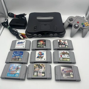 Nintendo 64 N64 System Console Plays USA & Japan Games Tested w/ 9 Games Mario - Picture 1 of 24