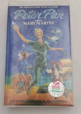 Peter Pan Mary Martin VHS Sealed Clam Shell 30th Anniversary Tape - Image 1 of 2