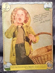 ORIG. 1936 WEIZEN 7"X9" SHIRLEY TEMPEL #6 "Kapitän Januar" Vintage Foto Anzeige - Bild 1 von 7