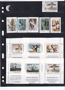 Washington State Duck Hunting Stamps Lot, MNH, Face $55 (F34929) - Picture 1 of 1