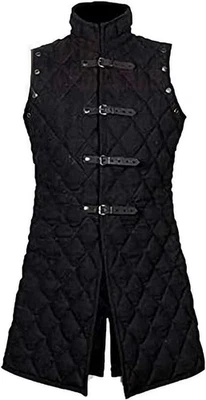 Gambeson Jacket Vest Thick Padded Sleeve-Less Jacket Coat Aketon Jacket Armor - Image 1 of 3