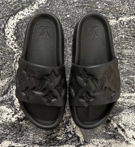 LOUIS VUITTON WATERFRONT MULE IN BLACK COLOR IN SIZE 8 / US 9 Floor Model - Picture 1 of 7