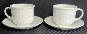 Wedgwood China NANTUCKET Cups and Saucers SET OF 2 England - Picture 1 of 4