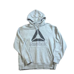 Reebok Men’s XL Pullover Hoodie Cotton Blend Sweatshirt Gray - Picture 1 of 5