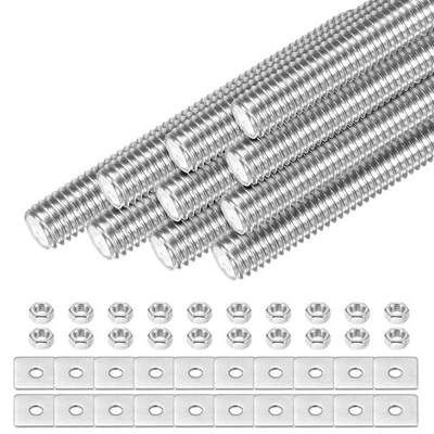 10-Set Fully Threaded Rod, M5x40mm Right Hand Thread Bar Studs with Nuts Foto 1 de 4