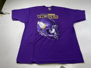 Vintage Minnesota Vikings T Shirt Pro Player XXL Helmet Big Graphic 90s - Picture 1 of 4