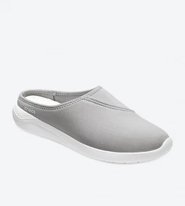 Crocs Lite Ride Open Back Round Toe Pantoletten hellgrau Damen 10 flexibel Freizeit - Bild 1 von 9