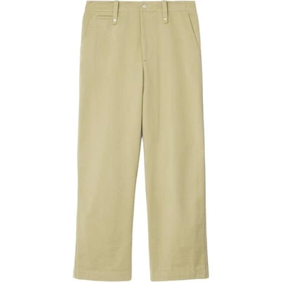 Pantalones informales rectos sueltos con bolsillo con cremallera color liso Burberry Foto 1 de 4