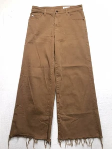 Jean ADRIANO GOLDSCHMIED Saige Mujer 29(30x28) Jengibre Pierna Ancha Recortado - Imagen 1 de 14