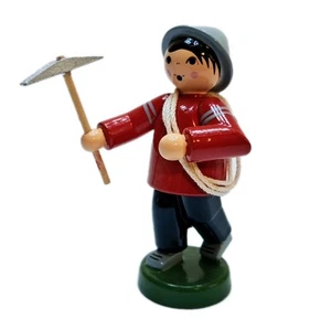 Alpinista pintado con espinillas 7 cm - Ulmik Erzgebirge -rareza - NUEVO & EMBALAJE ORIGINAL - Imagen 1 de 2