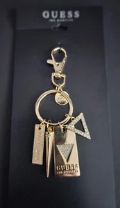 Goldfarben & Strass Guess Handtasche Anhänger Neu mit Etikett - Bild 1 von 2