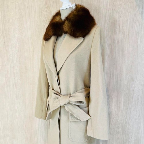 Cappotto Givenchy Chesterfield 100% cashmere beige cappotto Chesterfield cappotto pelliccia