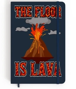 The Floor Is Lava, A5 Notebook, Fun Game, Childish Play, Hot Volcano, Gift - Picture 1 of 17