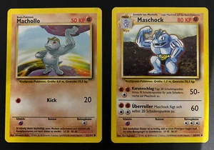 Maschock 34/102 + Machollo 52/102 - Pokemon Karten - Base Set / Basis Set - DE - Bild 1 von 4