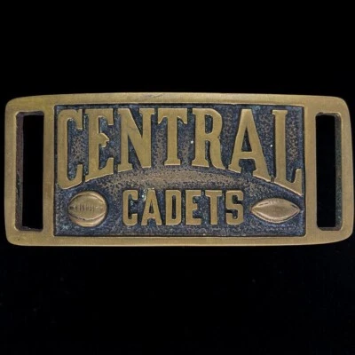 Brass Central Cadets JROTC High School Military Academy Vintage Belt Buckle - Image 1 of 2