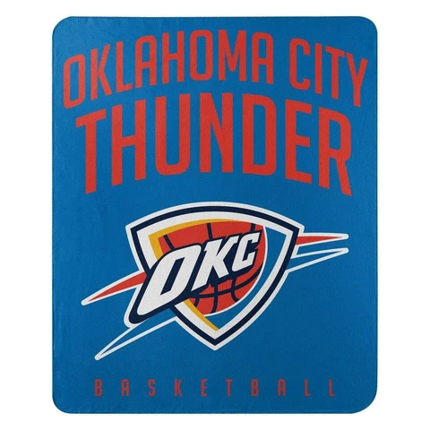 Oklahoma City Thunder 50x60 Fleece Lay Up Design Blanket [NEW] NBA Throw Plush Cover