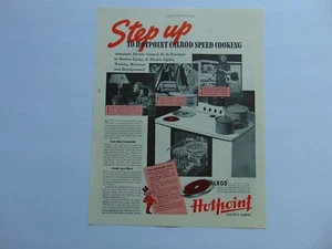 1937 HOTPOINT ELECTRIC RANGE CALROD SPEED COOKING pubblicità stampa artistica vintage - Foto 1 di 1