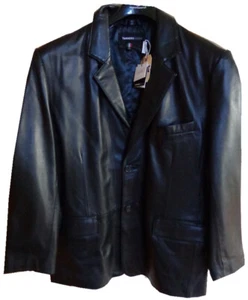 Gents high class New Zealand Lamb skin coat Black 3XL clearance Sale - Picture 1 of 4
