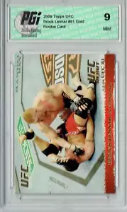 PGI 9 Brock Lesnar vs Frank Mir 2009 Topps UFC #81 Gold Rookie Card - Picture 1 of 1