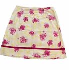 Dressbarn Floral Skirt Women?S Size 16 W White Pink Yellow Knee Length