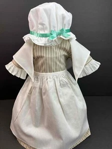 American Girl Felicity Work Outfit~Dress/Gown PC~Apron~Fischu(noTag)~Mob Cap(AG) - Picture 1 of 12