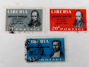 Liberia 3324, 326, & 375, Presidents of Liberia Set, 1948 & 1958, Used/Fine - Picture 1 of 3