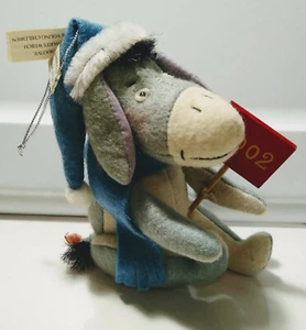 Eeyore 2002 Plush fabric Christmas Holiday Ornament Disney (Winnie the Pooh) - Picture 1 of 11