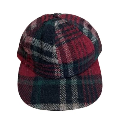 Sombrero de lana a cuadros Woolrich vintage nuevo con etiquetas hecho en EE. UU. resistente al aire libre Foto 1 de 4