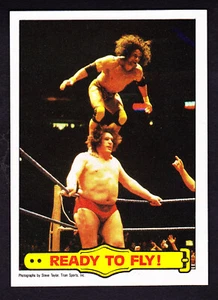 1985 TOPPS WWF #53 READY TO FLY! W/JIMMY 'SUPERFLY' SNUKA & ANDRE THE GIANT - Picture 1 of 2