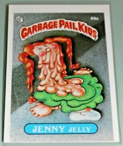 CUBO DE BASURA NIÑOS 1985 SEGUNDA SERIE TARJETA BRILLANTE #69A JENNY JELLY - Imagen 1 de 4