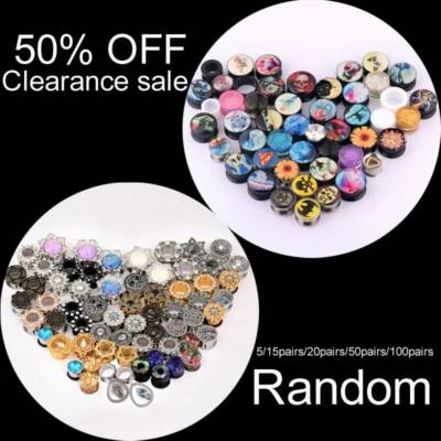 5-200PCS Wholesale Lot Ear Plugs Ear Gauges Random Mixed Style Flesh Tunnels - Image 1 of 4