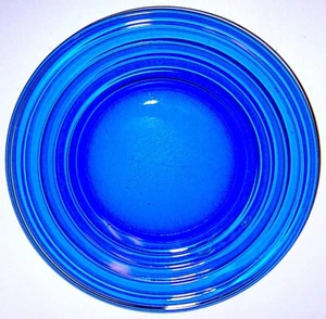 Vintage Hazel Atlas Moderntone 8" Kobaltblau Glas Mittagessen/Salatteller Kostenloser Versand - Bild 1 von 3