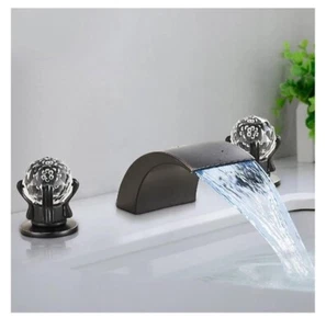 Bathroom Sink Faucet Satin Nickel W/ Dual Handles - Picture 1 of 2