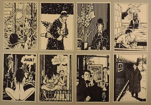 Tardi Nestor Burma ensemble de 8 cartes postales ed JP Hubert 1985 tirage 500 ex - Picture 1 of 2