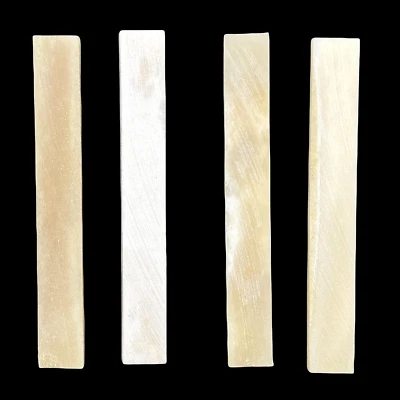 4x Camel Bone Guitar Saddle 3-3/8"x7/16"x5/32"(85x11x4mm) Unbleached Luthier Nut - Image 1 of 4