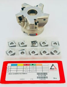 CERATIZIT A491.63.R.05-12 MILLING HEAD + 10 pcs. SNHU120408FR-F10 CTWN215 NEW - Picture 1 of 9