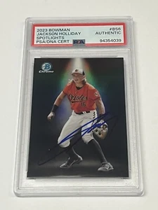 2023 Bowman Chrome Prospects Jackson Holliday Spotlight Auto #BS-6 Signed PSA RC - Picture 1 of 2